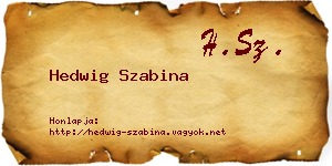 Hedwig Szabina névjegykártya