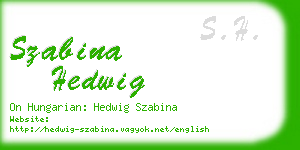 szabina hedwig business card